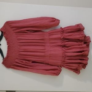 Misa boho mini dress with smock top. Size xs